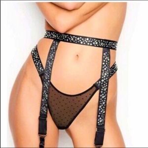 VS Luxe Rhinestone Garter Belt NEW